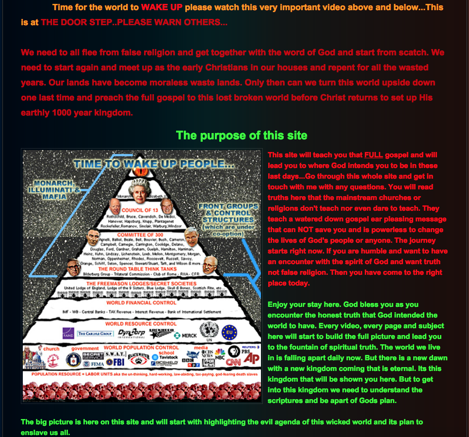 Bad website of the month (March '15): Illuminati Exposers