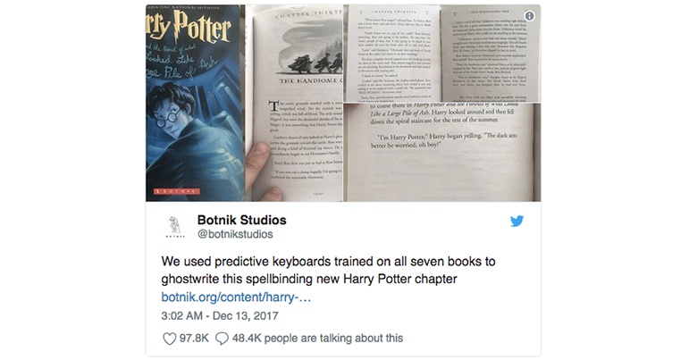 Harry Potter book writen by an AI