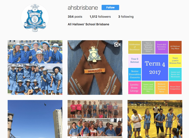 brisbane top 5 schools social media
