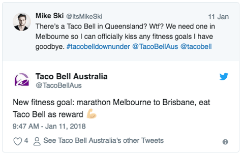 Taco Bell Australia Tweet